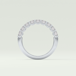 1.8 TCW Emerald Shaped Moissanite Wedding Band
