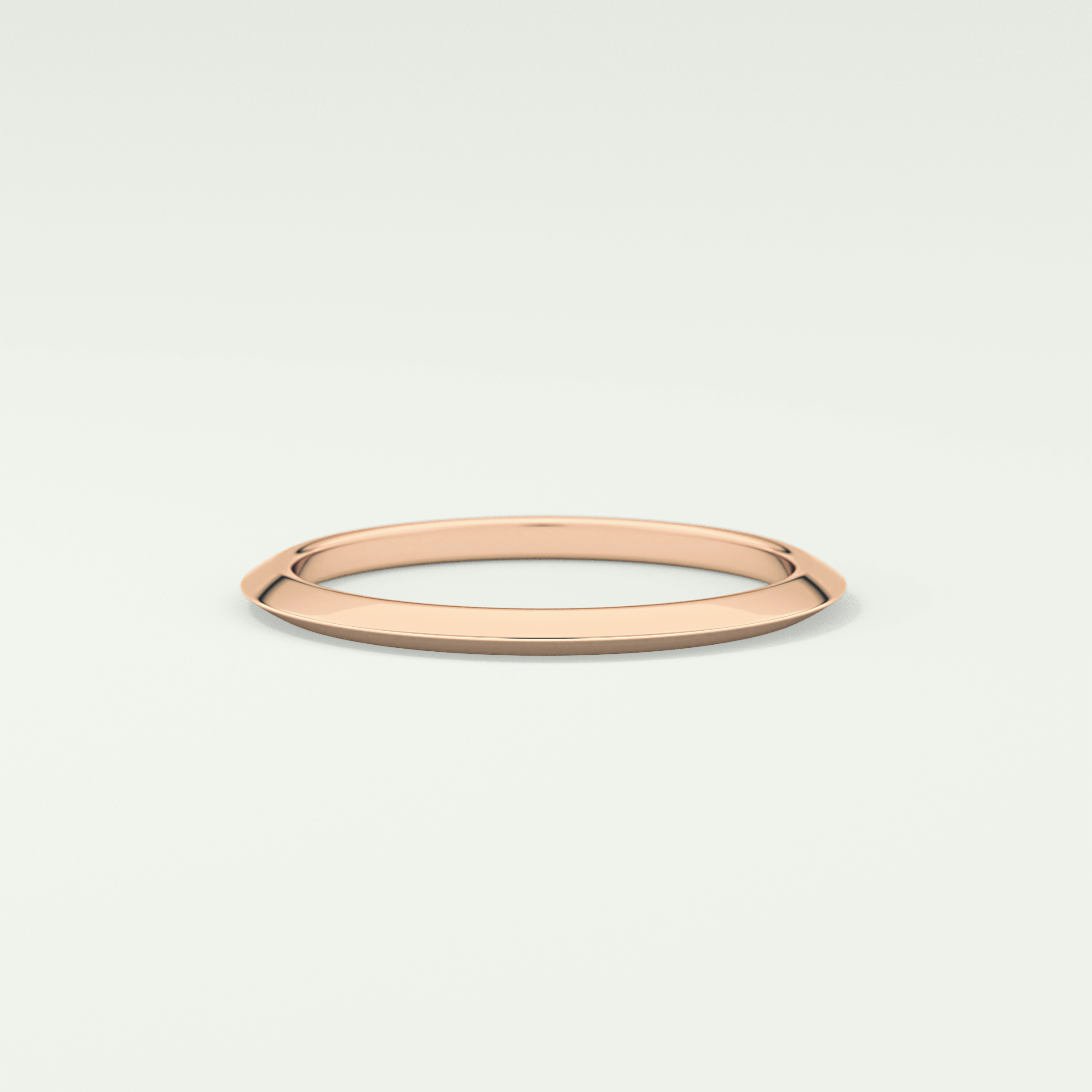 Knife Edge Shank Wedding Band