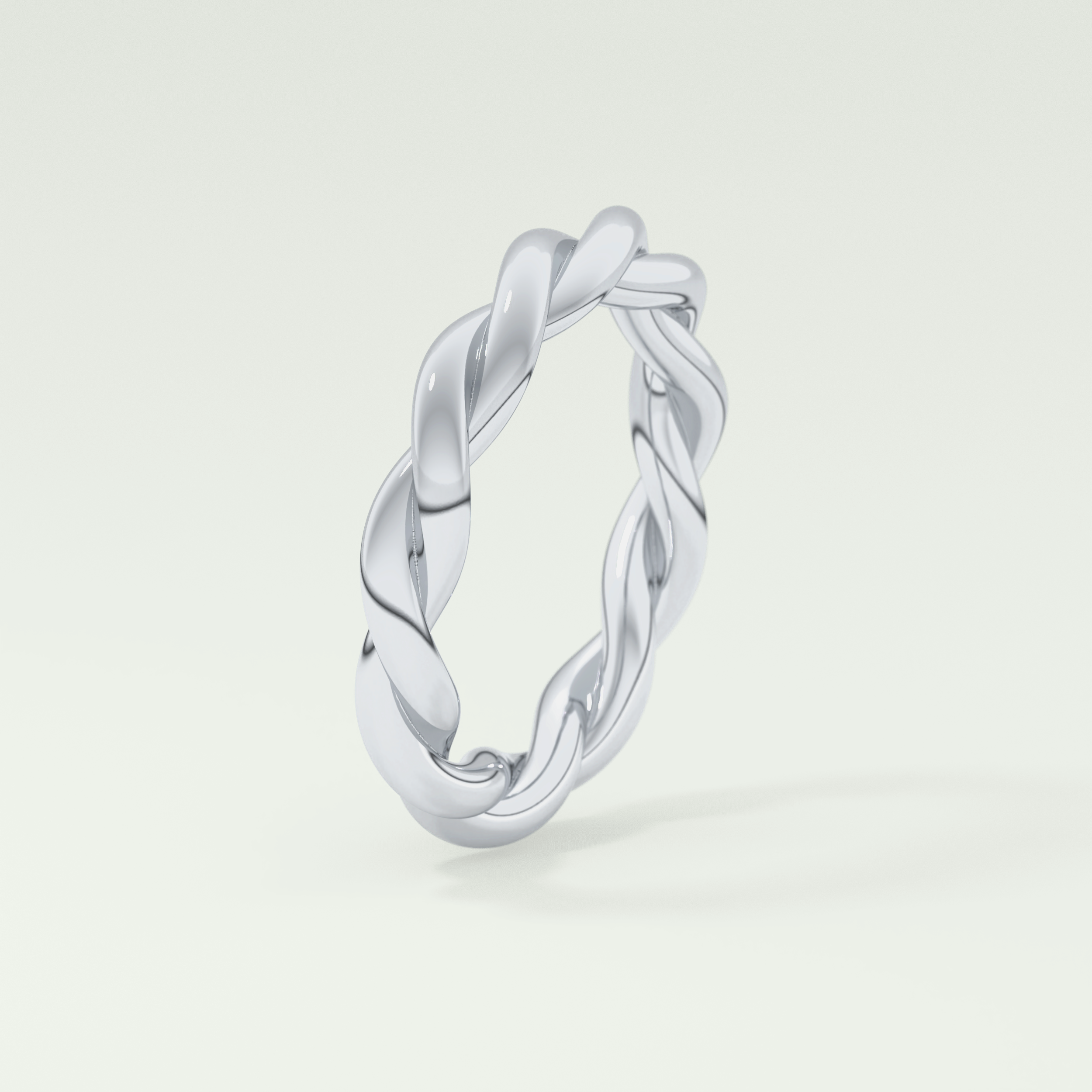 Twisted Rope Shank Wedding Band