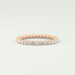 0.7 TCW Round Shaped Lab Grown Diamond Wedding Band