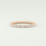 0.7 TCW Round Shaped Lab Grown Diamond Wedding Band