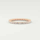 0.7 TCW Round Shaped Lab Grown Diamond Wedding Band