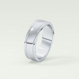 Classic Textured Shank Wedding Band