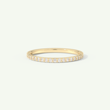 0.18 TCW Round Cut Lab-Grown Diamond Half Eternity Wedding Band