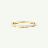 0.18 TCW Round Cut Lab-Grown Diamond Half Eternity Wedding Band