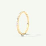 0.18 TCW Round Shaped Moissanite Half Eternity Wedding Band