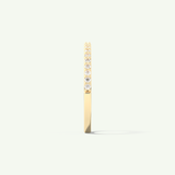 0.18 TCW Round Cut Lab-Grown Diamond Half Eternity Wedding Band