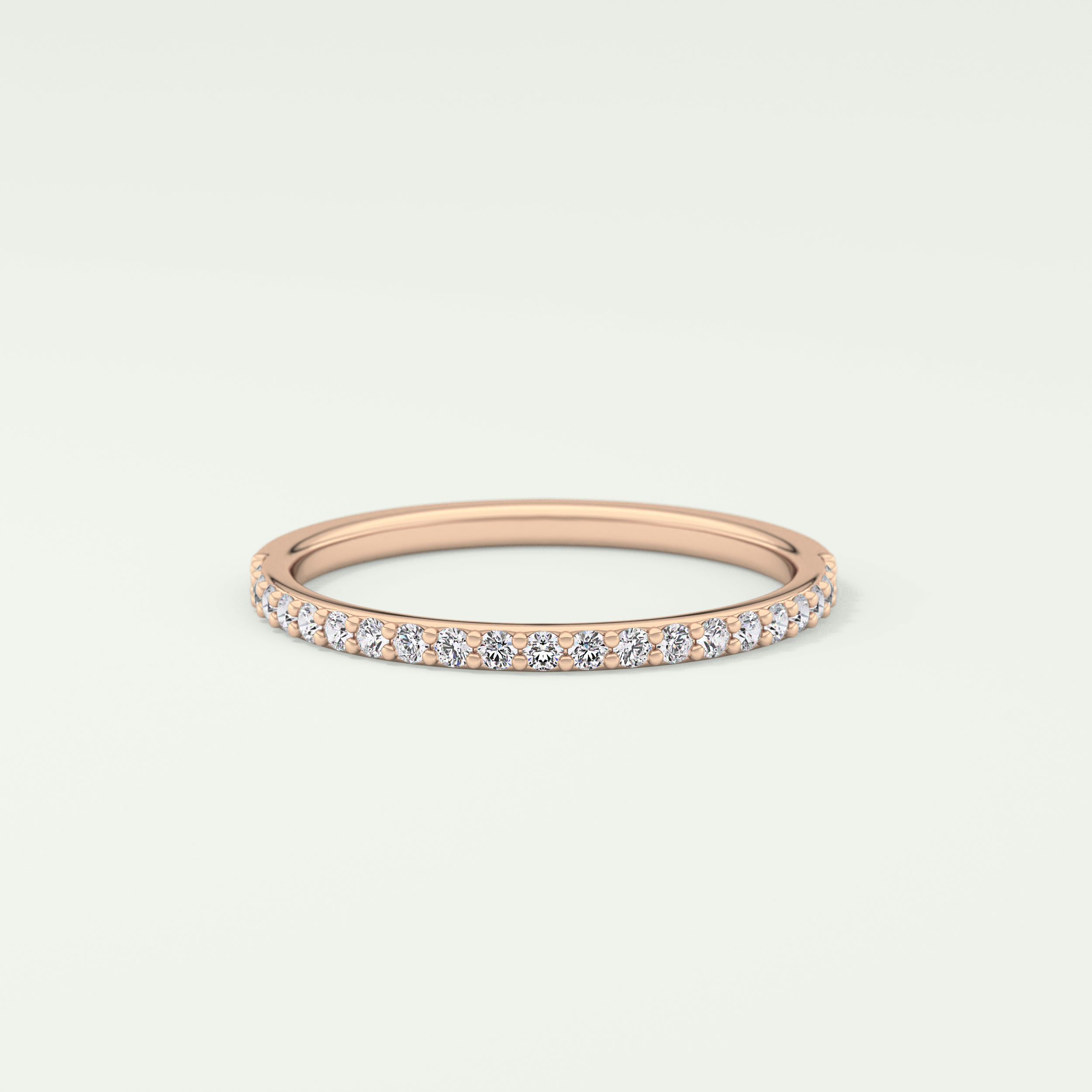 0.18 TCW Round Shaped Lab Grown Diamond Wedding Band