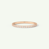 0.18 TCW Round Shaped Moissanite Half Eternity Wedding Band