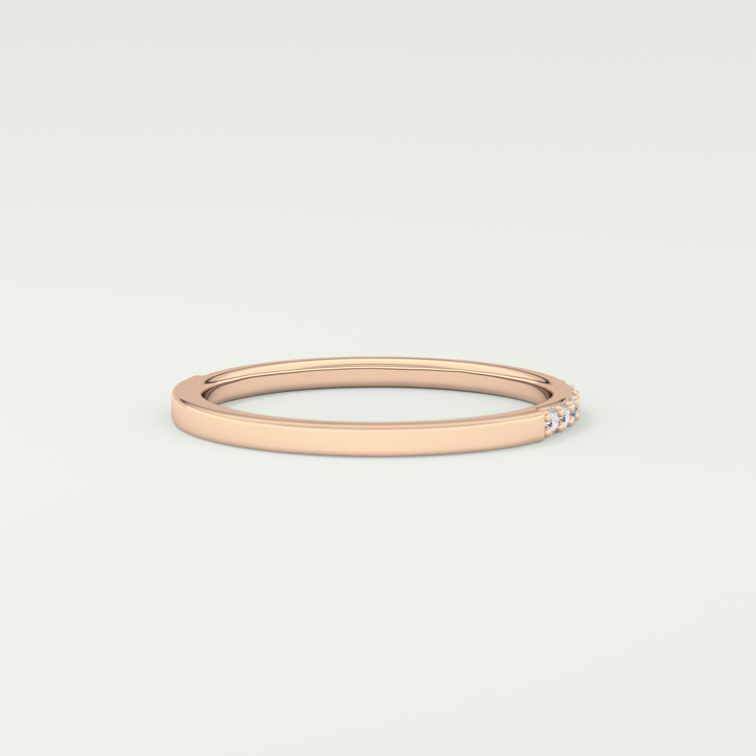 0.18 TCW Round Shaped Lab Grown Diamond Wedding Band