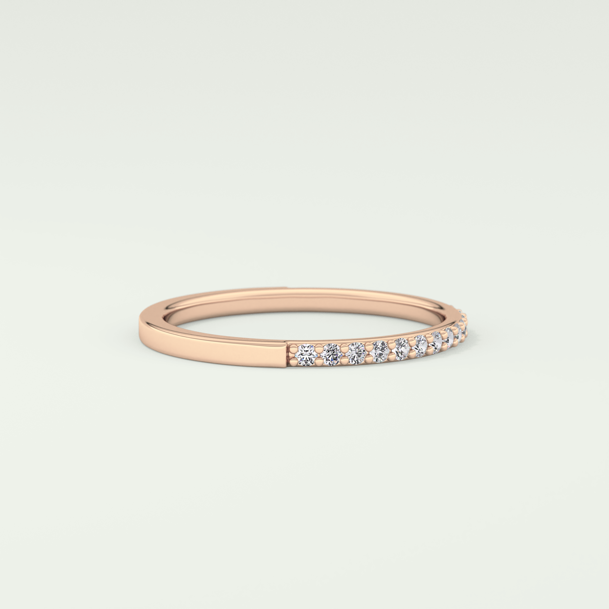 0.18 TCW Round Shaped Lab Grown Diamond Wedding Band