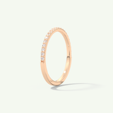 0.18 TCW Round Cut Lab-Grown Diamond Half Eternity Wedding Band