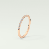 0.18 TCW Round Shaped Lab Grown Diamond Wedding Band