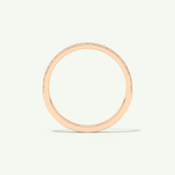0.18 TCW Round Cut Lab-Grown Diamond Half Eternity Wedding Band