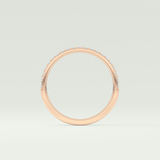 0.18 TCW Round Shaped Lab Grown Diamond Wedding Band