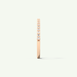 0.18 TCW Round Cut Lab-Grown Diamond Half Eternity Wedding Band