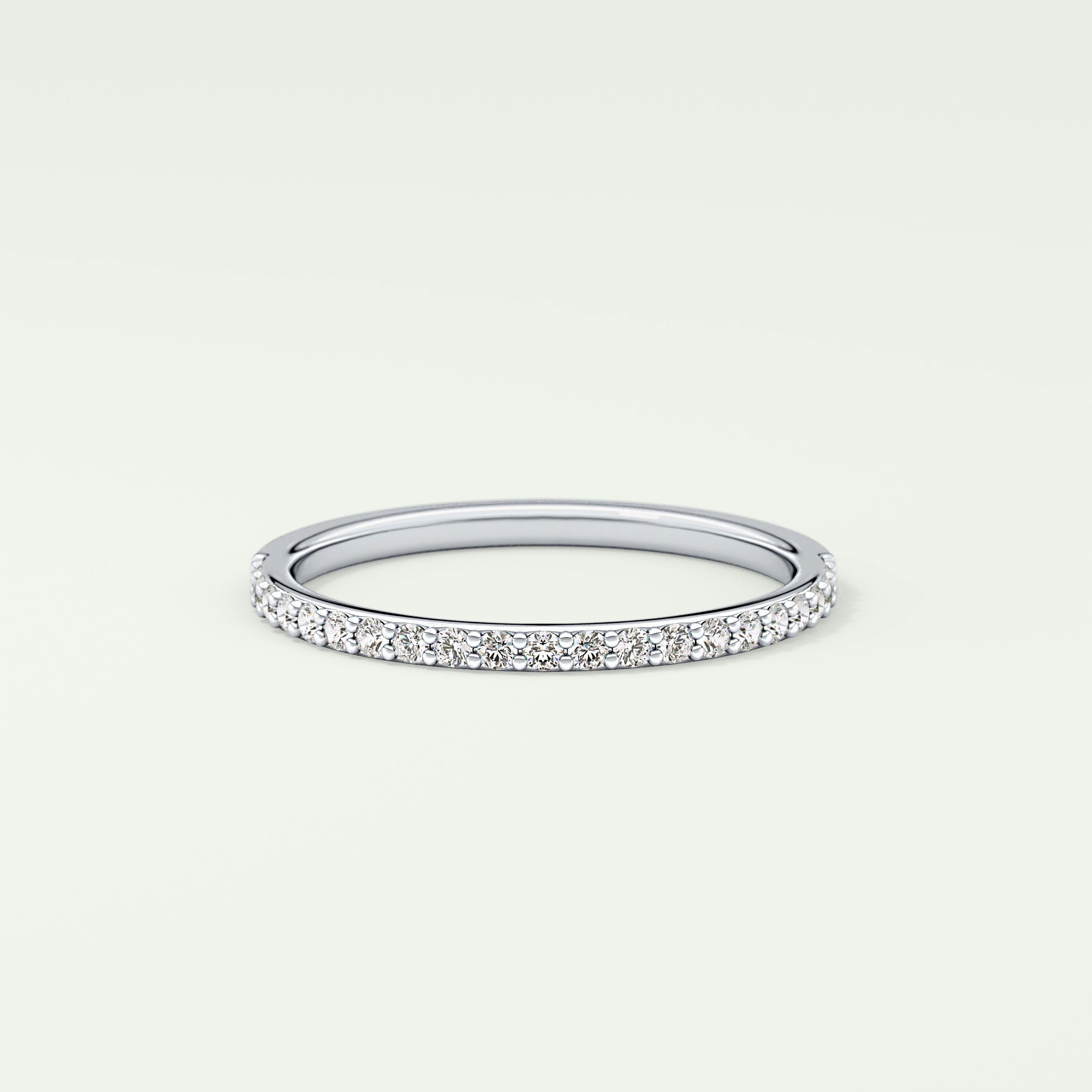 0.18 TCW Round Shaped Lab Grown Diamond Wedding Band