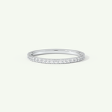 0.18 TCW Round Cut Lab-Grown Diamond Half Eternity Wedding Band