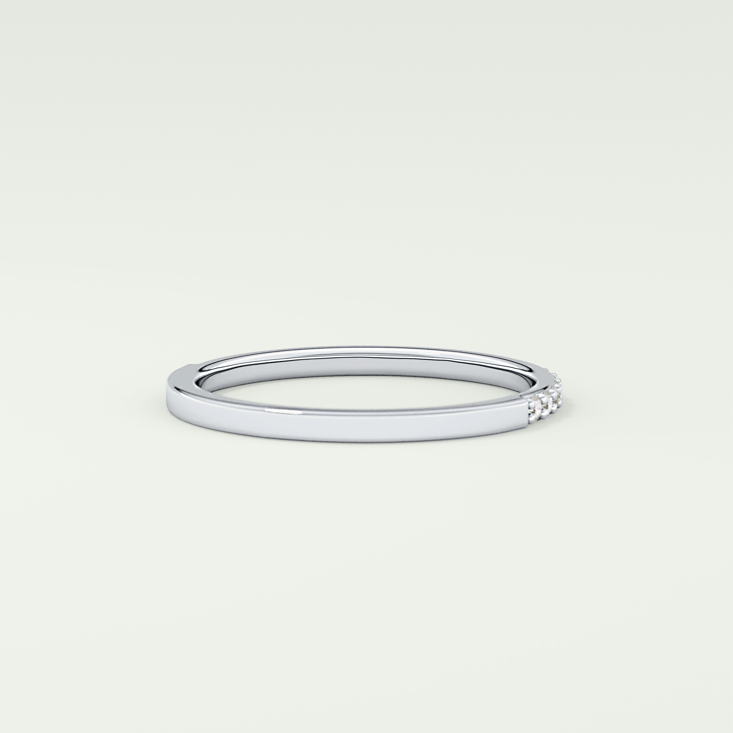 0.18 TCW Round Shaped Lab Grown Diamond Wedding Band