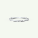 0.18 TCW Round Cut Lab-Grown Diamond Half Eternity Wedding Band