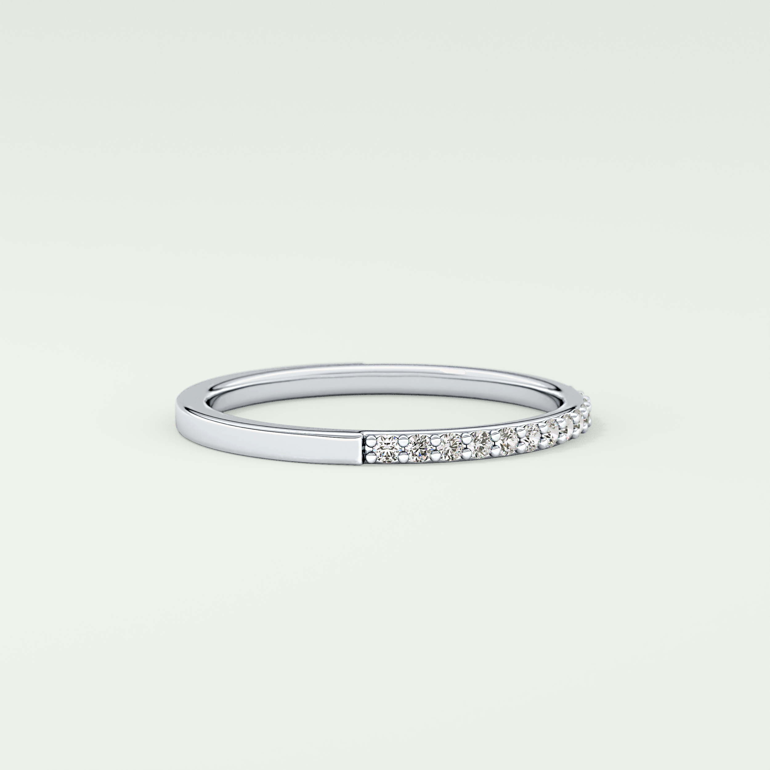 0.18 TCW Round Shaped Lab Grown Diamond Wedding Band