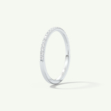 0.18 TCW Round Cut Lab-Grown Diamond Half Eternity Wedding Band
