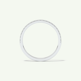0.18 TCW Round Cut Lab-Grown Diamond Half Eternity Wedding Band