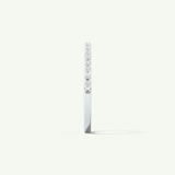 0.18 TCW Round Cut Lab-Grown Diamond Half Eternity Wedding Band