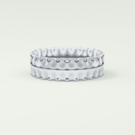 Textured Shank Wedding Band