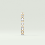0.72 TCW Oval & Princess Shaped Moissanite Wedding Band