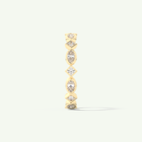 0.72 TCW Oval & Princess Cut Lab-Grown Diamond Full Eternity Bezel Wedding Band