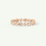 0.72 TCW Oval & Princess Shaped Moissanite Full Eternity Wedding Band