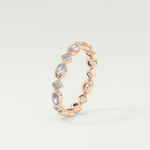 0.72 TCW Oval & Princess Shaped Moissanite Wedding Band