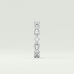 0.72 TCW Oval & Princess Shaped Moissanite Wedding Band