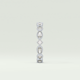 0.72 TCW Oval & Princess Shaped Moissanite Wedding Band