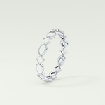 0.72 TCW Oval & Princess Shaped Moissanite Wedding Band