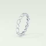 0.72 TCW Oval & Princess Shaped Moissanite Wedding Band