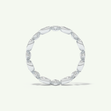 0.72 TCW Oval & Princess Cut Lab-Grown Diamond Full Eternity Bezel Wedding Band