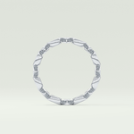 0.72 TCW Oval & Princess Shaped Moissanite Wedding Band
