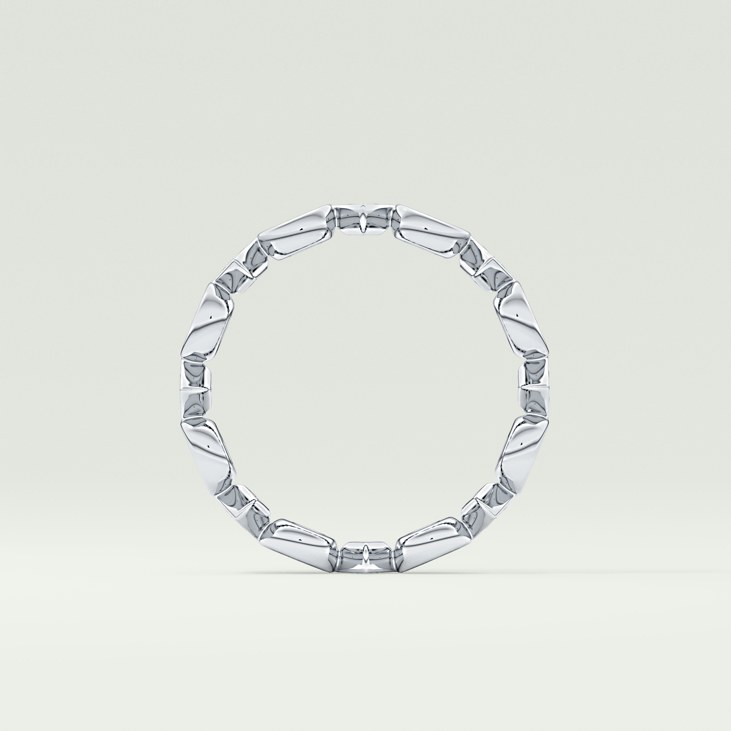 0.72 TCW Oval & Princess Shaped Moissanite Wedding Band