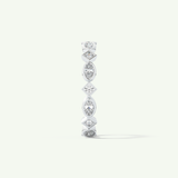 0.72 TCW Oval & Princess Shaped Moissanite Full Eternity Wedding Band