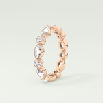0.98 TCW Round & Marquise Shaped Moissanite Wedding Band