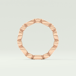 0.98 TCW Round & Marquise Shaped Moissanite Wedding Band