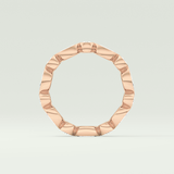 0.98 TCW Round & Marquise Shaped Moissanite Wedding Band