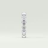 0.98 TCW Round & Marquise Shaped Moissanite Wedding Band