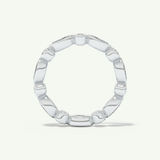 0.98 TCW Round & Marquise Cut Lab-Grown Diamond Full Eternity Bezel Wedding Band