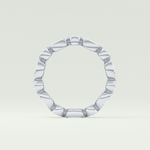 0.98 TCW Round & Marquise Shaped Moissanite Wedding Band