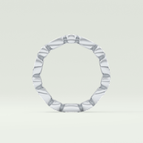 0.98 TCW Round & Marquise Shaped Moissanite Wedding Band