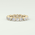 1.28 TCW Round & Pear Shaped Moissanite Wedding Band
