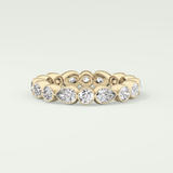 1.28 TCW Round & Pear Shaped Moissanite Wedding Band